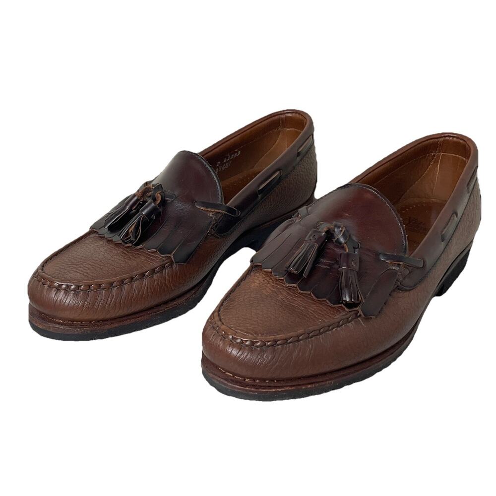 Allen Edmonds Nashua- Men's Brown Leather Casual Loafers w/Tassels Sz 9.5 D